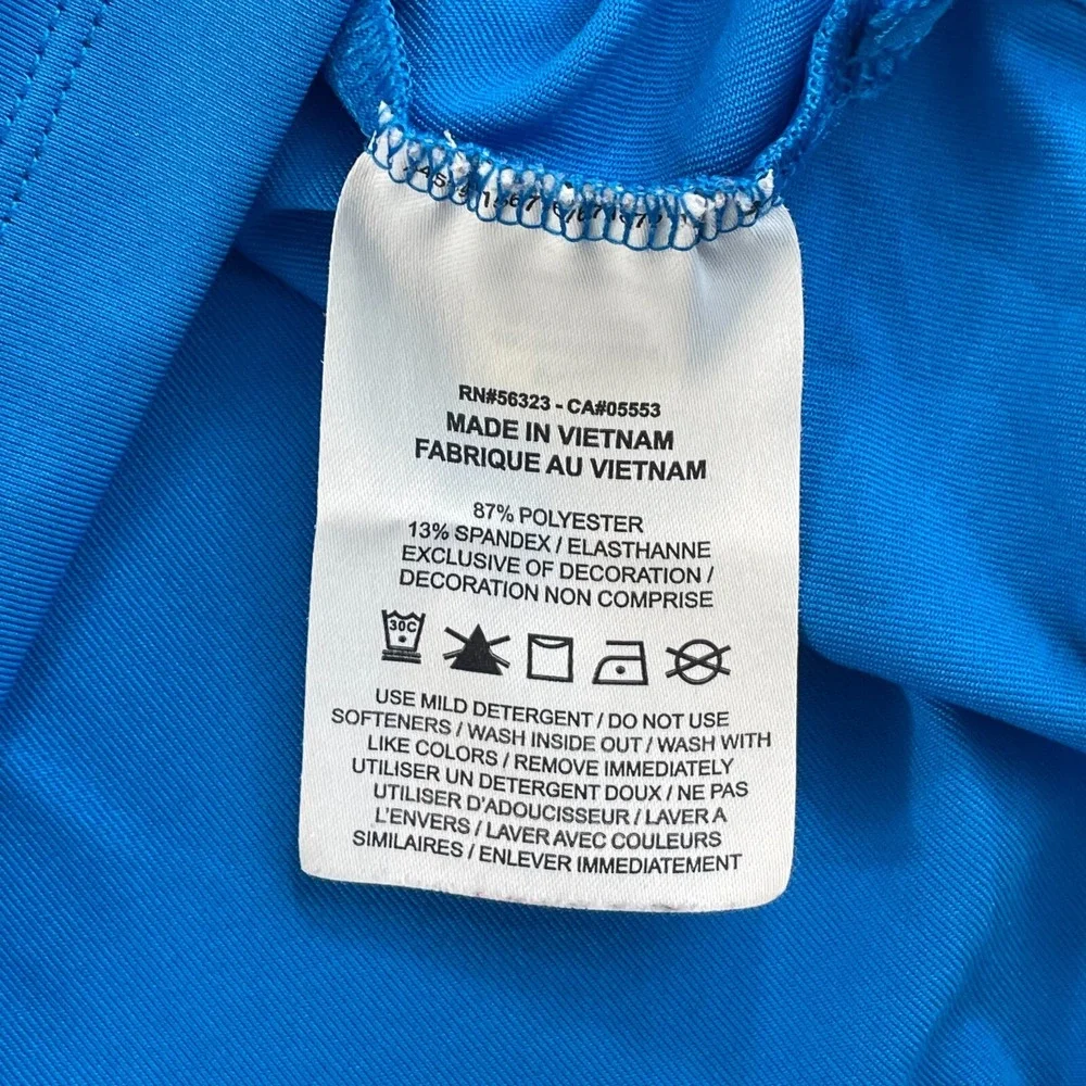 Nike Tiger Woods TW Dri-Fit Vapor Golf Blade Polo Men Large Blue Performance NEW - Picture 7 of 8